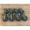Image 1 : Lot of 8 - 2 inch Wheel - Swivel Casters - Rubber Wheels