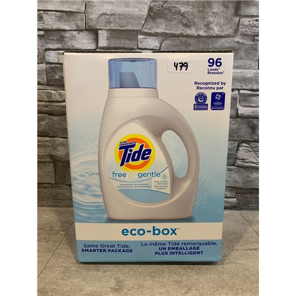 Tide Ultra Concentrated Free & Gentle Eco-Box Liquid Laundry Detergent - 3.1L/96 Loads - New