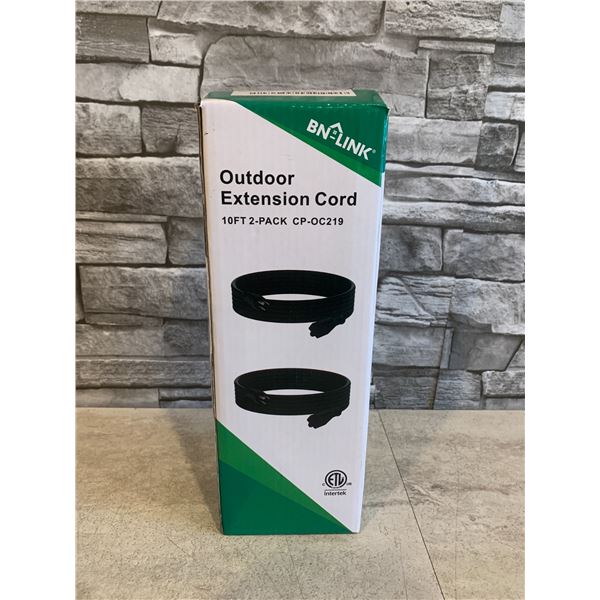 BN-LINK 2 Pack - 10 Ft Outdoor Extension Cords