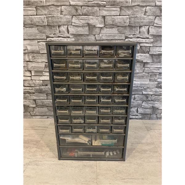 Small Parts Organizer - Hardware Storage Cabinet - Full of Odds & Ends