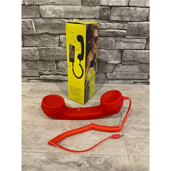 Retro Phone Handset Connects To Cell Phone