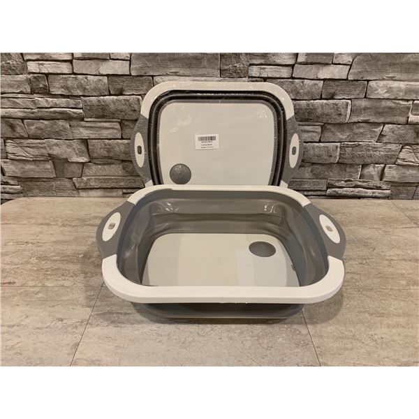 Lot of 2 Colapsible Camping Sink And Dish Rack