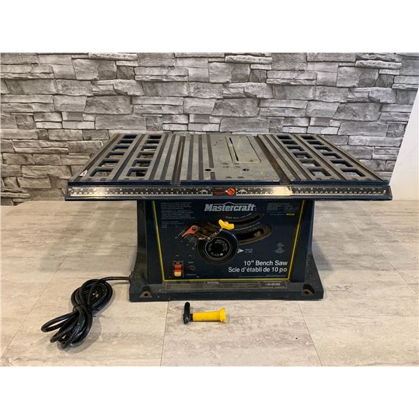 Mastercraft 10 in Bench Table Saw
