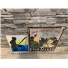 Image 4 : Lot of 2 Metal Fisherman Signs