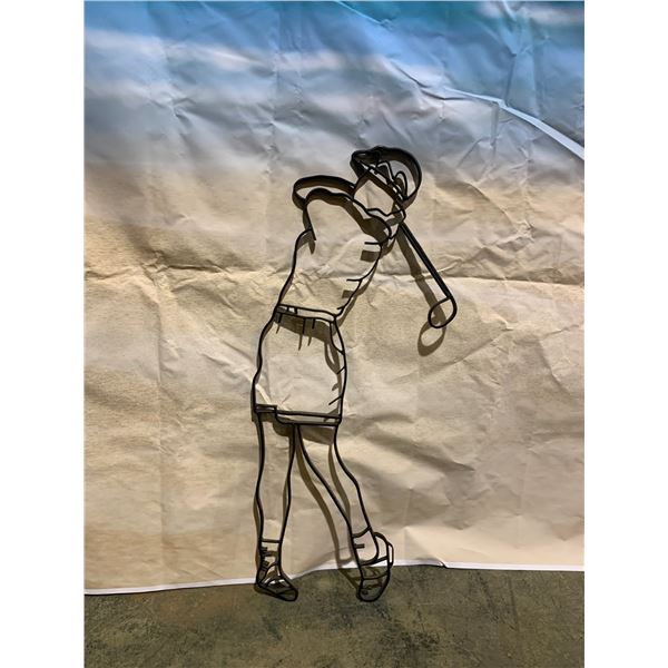 Metal Art Décor Golfing Guy 33" Tall