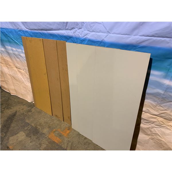 Lot of 6 MDF Pressboard With A Teal Malamine Backing 46 1/2" x 17 3/4" x 1/4" Thick