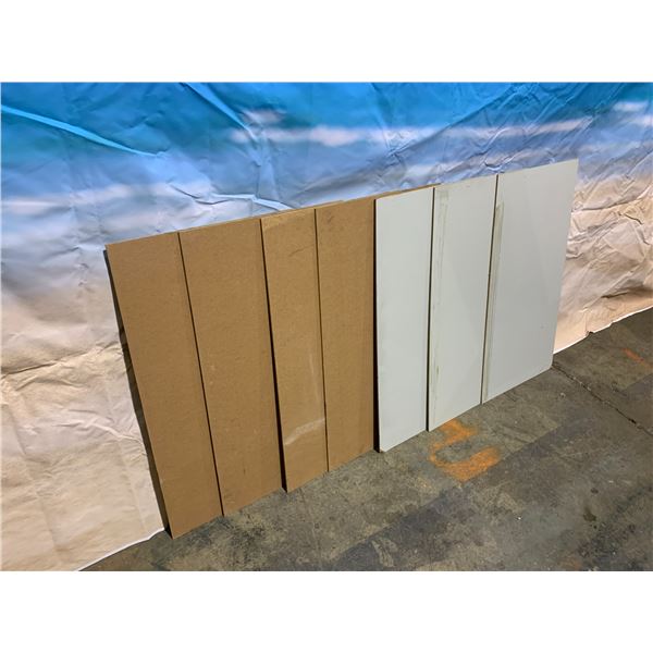 Lot of 7 MDF Pressboard With A teal Malamine Backing 34 1/2 X 17 3/4 X 1/4 " Thick