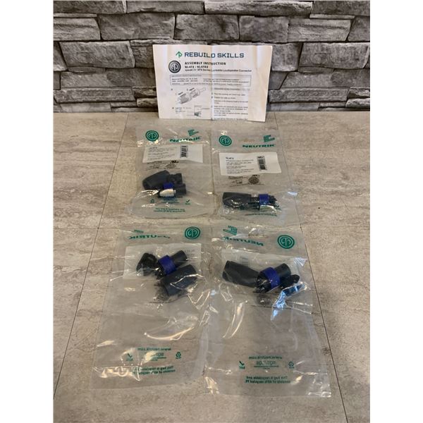 Lot of 4 NL4FX Speakon Cable Connectors