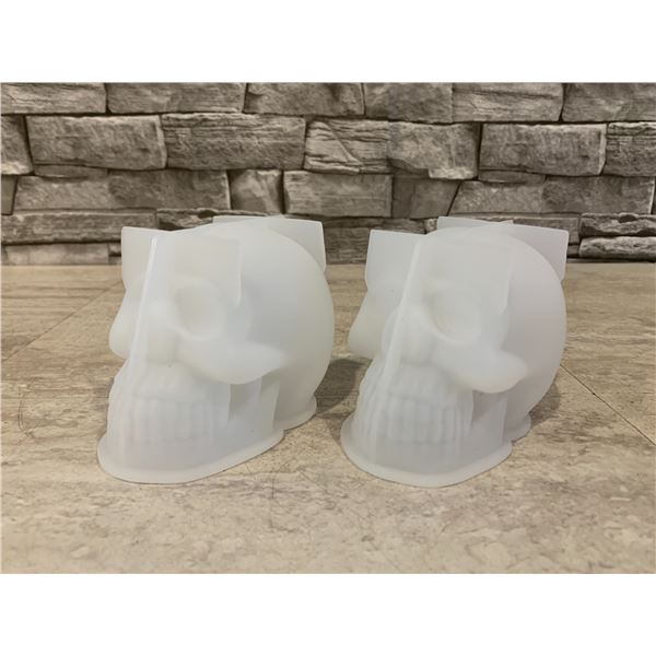 Pack of 2 Large Resin Skull Molds for Candle Making