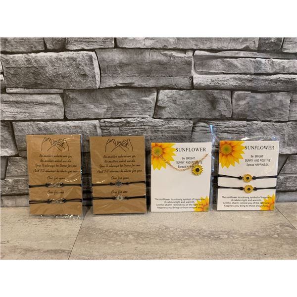 Lot of 4 Packs of 2 Bracelets