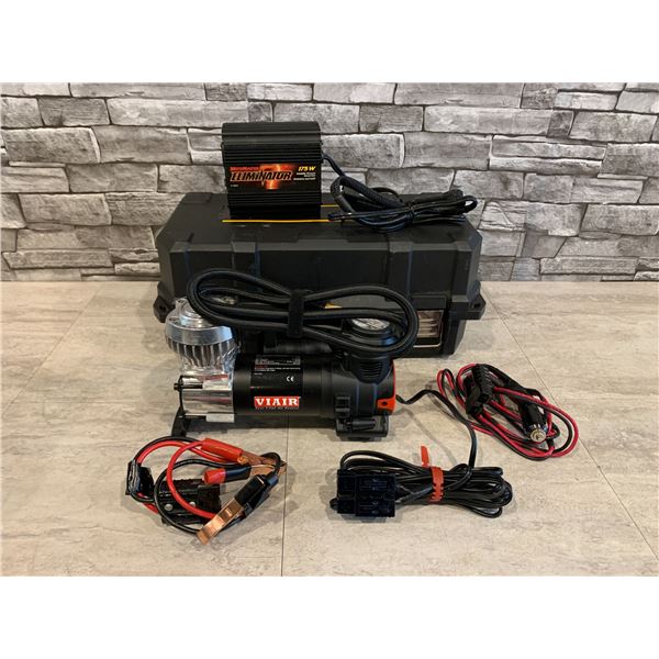 VIAIR 85P Portable Air Compressor With Motomaster Eliminator Mobile Power Inverter