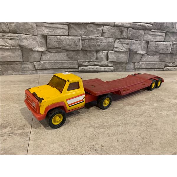Vintage 1970s Tonka Low Loader Truck And Trailer