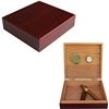 Image 1 : Cherry Finish Spanish Cedar Humidor With Magnet Seal And Humidifier Gel
