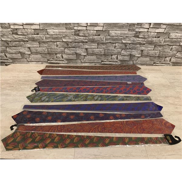Lot of 10 Different Ties Vanzon 100 % Thai Silk