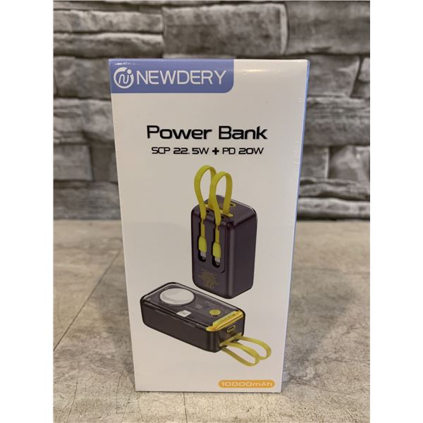 Newdery 10000 mAh 20w Fast Charging Power Bank w Apple Watch Charger