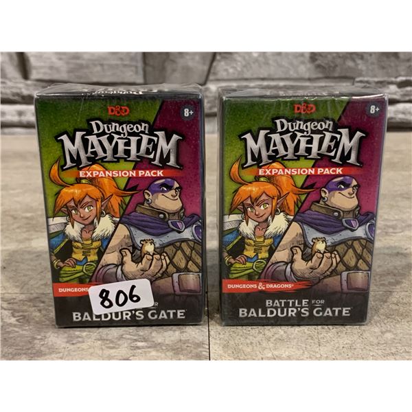 Lot of 2 - Dungeons & Dragon - D&D Dungeon Mayhem Expansion Pack - Battle for Baldur's Gate
