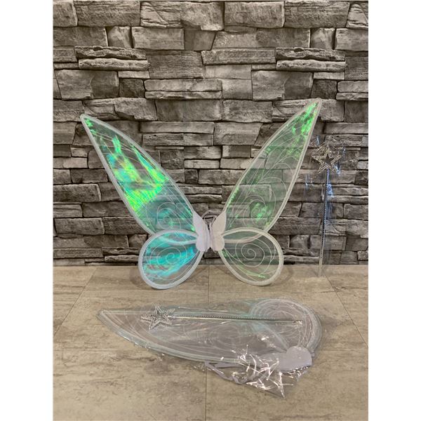 Lot of 2 Fairy Wings & Wand
