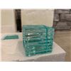 Image 3 : Lot of 18 Candle Holders - Romadedi Glass - Green Taper