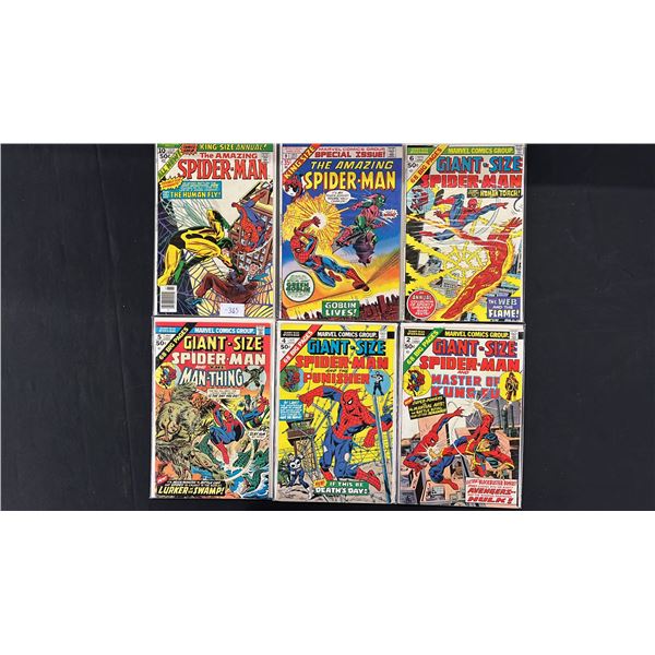 (6) MARVEL ANNUAL THE AMAZING SPIDER-MAN COMIC BOOKS: #2, 4-6, 9 & 10