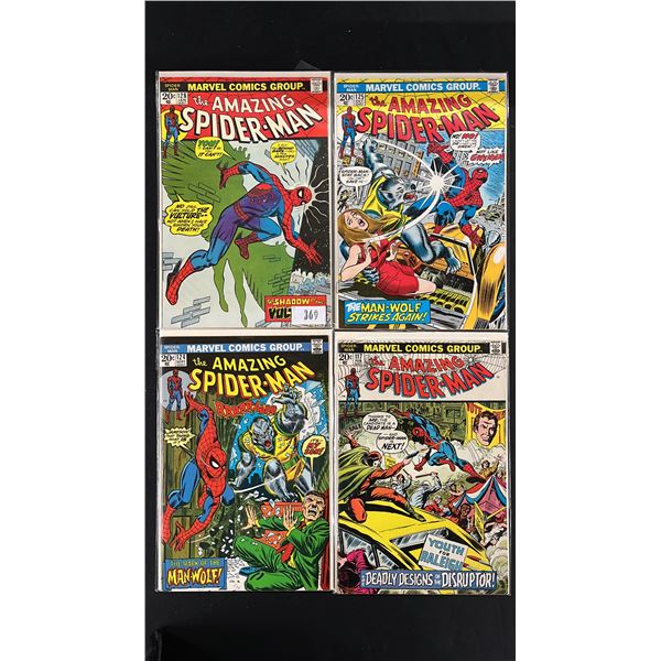 (4) MARVEL THE AMAZING SPIDER-MAN COMIC BOOKS; #117, 124, 125 & 128