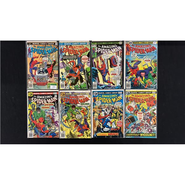 (8) MARVEL THE AMAZING SPIDER-MAN COMIC BOOKS; COMPLETE RUN #155-162 INCLUDES 1ST APPEARANCE OF J...