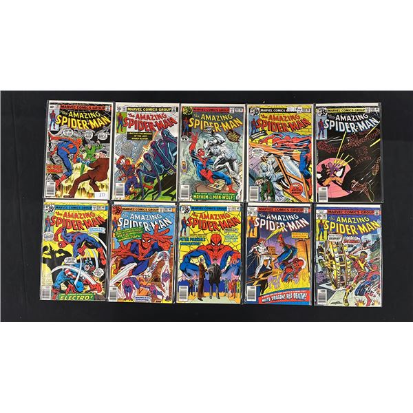 (10) MARVEL THE AMAZING SPIDER-MAN COMIC BOOKS; COMPLETE RUN #183-192