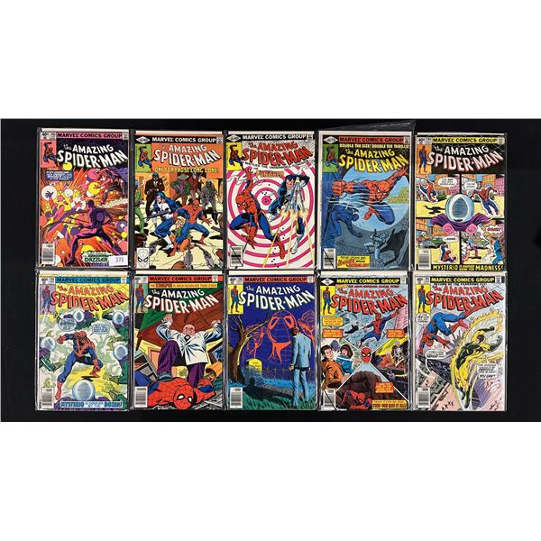 (10) MARVEL THE AMAZING SPIDER-MAN COMIC BOOKS; #193 & 195-203