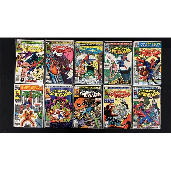 (10) MARVEL THE AMAZING SPIDER-MAN COMIC BOOKS; #204-209 & #211-214