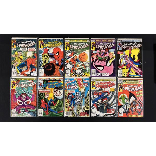 (10) MARVEL THE AMAZING SPIDER-MAN COMIC BOOKS; #235-237 & #240-246