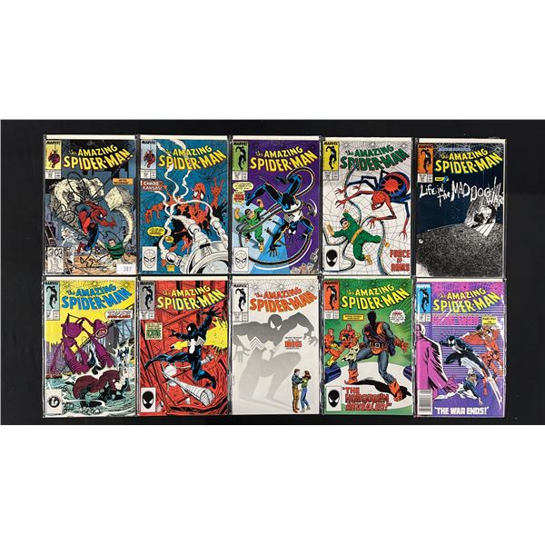 (10) MARVEL THE AMAZING SPIDER-MAN COMIC BOOKS; #288-297, 302 & 303