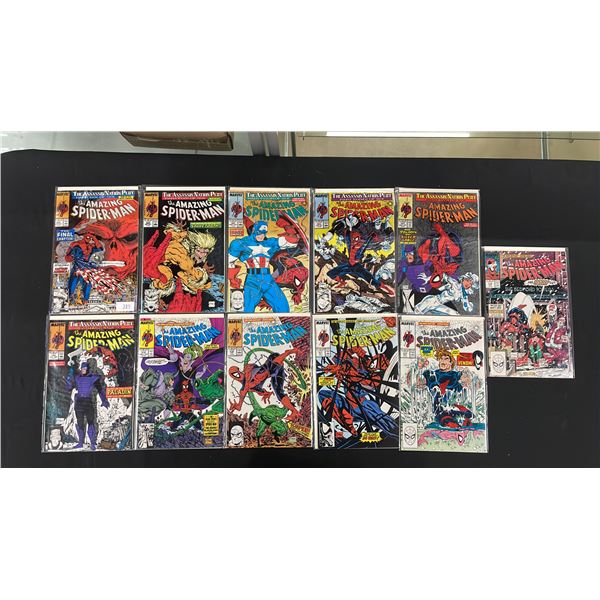 (11) MARVEL THE AMAZING SPIDER-MAN COMIC BOOKS; #314, 315, 317-325