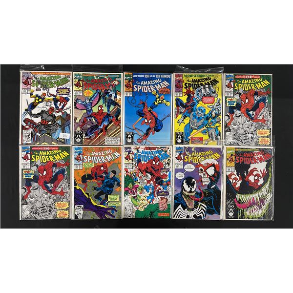 (10) MARVEL THE AMAZING SPIDER-MAN COMIC BOOKS; COMPLETE RUN #346-354