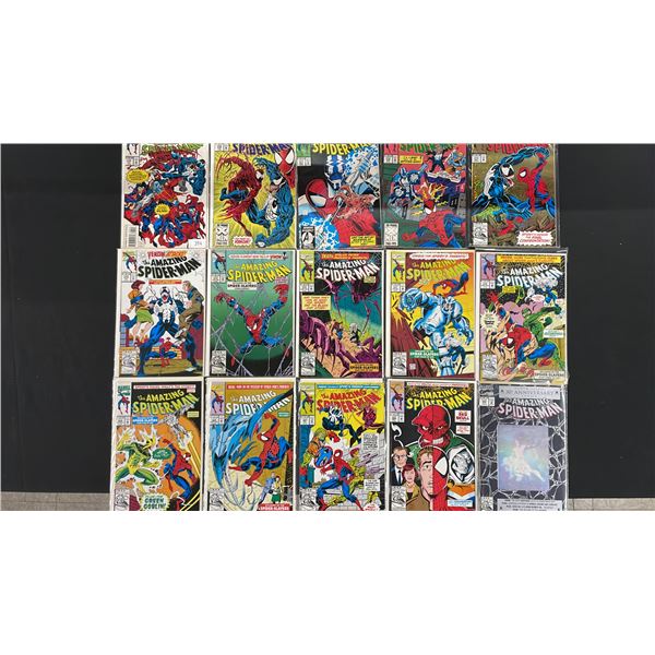 (14) MARVEL THE AMAZING SPIDER-MAN COMIC BOOKS; COMPLETE RUN #365-379