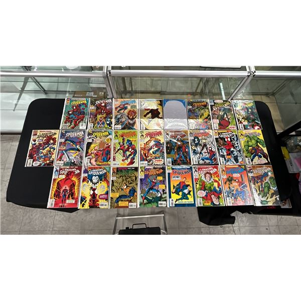 (27) MARVEL THE AMAZING SPIDER-MAN COMIC BOOKS; COMPLETE RUN #380-404