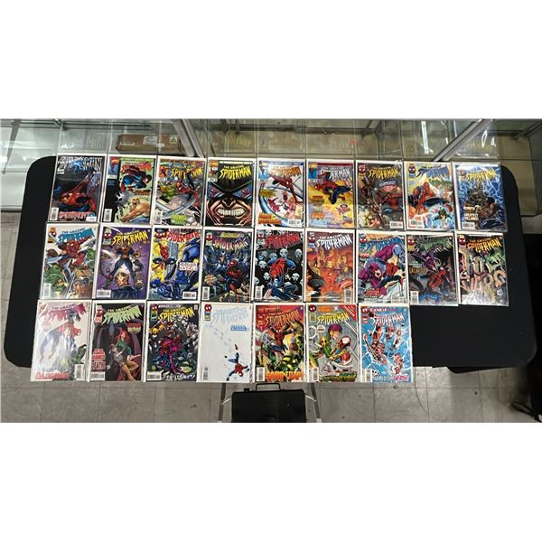 (25) MARVEL THE AMAZING SPIDER-MAN COMIC BOOKS; INCOMPLETE RUN #404-432