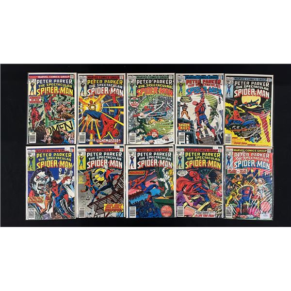 (10) MARVEL PETER PARKER THE SPECTACULAR SPIDER-MAN COMIC BOOKS; #2-8 & #10-12