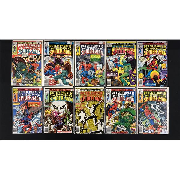 (9) MARVEL PETER PARKER THE SPECTACULAR SPIDER-MAN COMIC BOOKS: COMPLETE RUN #14-22