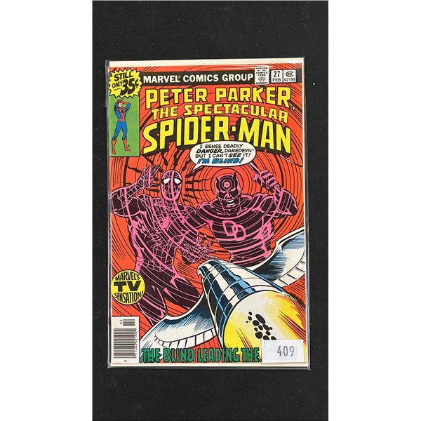 MARVEL PETER PARKER THE SPECTACULAR SPIDER-MAN #27 COMIC BOOK; 1ST FRANK MILLER ON DAREDEVIL APPE...