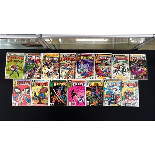 (15) MARVEL PETER PARKER THE SPECTACULAR SPIDER-MAN COMIC BOOKS; COMPLETE RUN #44-58