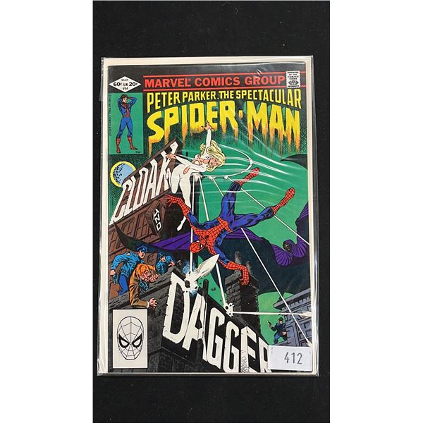 MARVEL PETER PARKER THE SPECTACULAR SPIDER-MAN #64 COMIC BOOK; CLOAK AND DAGGER 1ST APPEARANCE