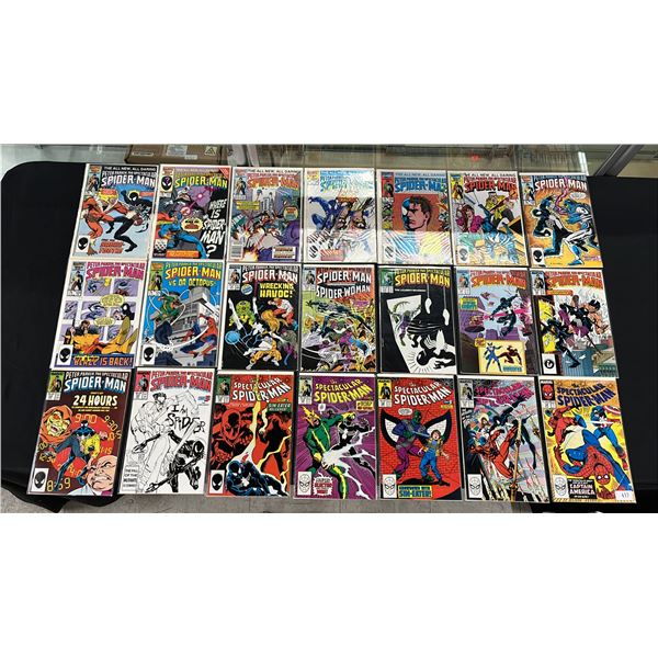 (20) MARVEL PETER PARKER THE SPECTACULAR SPIDER-MAN COMIC BOOKS; #116-130 & #133-138