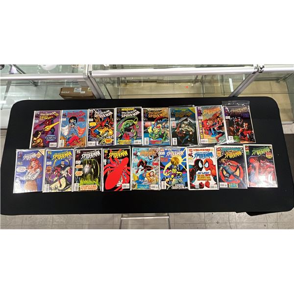(17) MARVEL THE SPECTACULAR SPIDER-MAN COMIC BOOKS; COMPLETE RUN #212-228