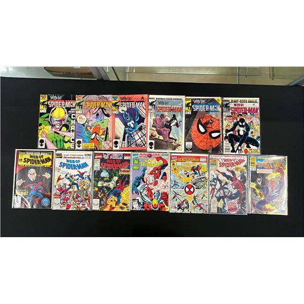 (10) MARVEL ANNUAL WEB OF SPIDER-MAN COMIC BOOKS; COMPLETE RUN #1-10 & (3) MARVEL WEB OF SPIDER-M...