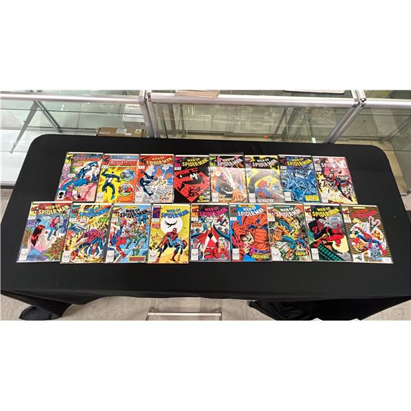 (17) MARVEL WEB OF SPIDER-MAN COMIC BOOKS; COMPLETE RUN #34-50