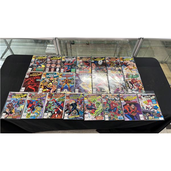 (22) MARVEL WEB OF SPIDER-MAN COMIC BOOKS; COMPLETE RUN #51-72