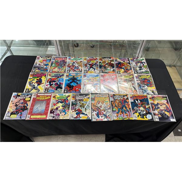 (22) MARVEL WEB OF SPIDER-MAN COMIC BOOKS; #72 & #74-96