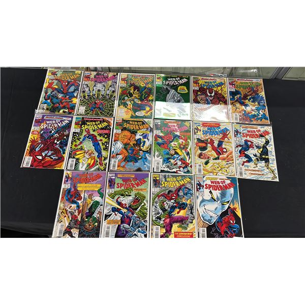 (16) MARVEL WEB OF SPIDER-MAN COMIC BOOKS; COMPLETE RUN #97-112