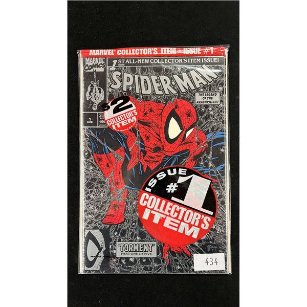 MARVEL SPIDER-MAN 1ST ALL-NEW COLLECTOR'S ITEM ISSUE #1 COMIC BOOK; DARK BACKGROUND