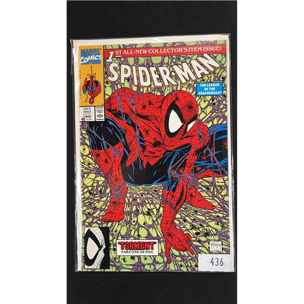 MARVEL SPIDER-MAN 1ST ALL-NEW COLLECTOR'S ITEM ISSUE #1 COMIC BOOK; LIGHT BACKGROUND