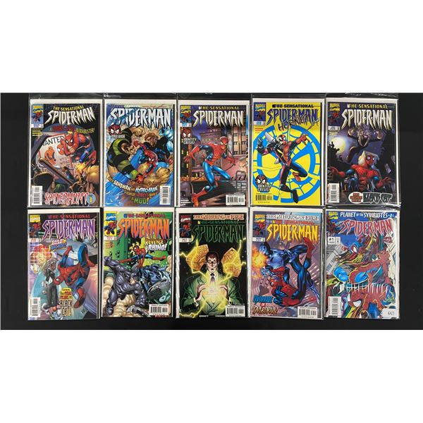 (10) MARVEL THE SENSATIONAL SPIDER-MAN COMIC BOOKS; COMPLETE RUN #25-33 & PLANET OF THE SYMBIOTES...